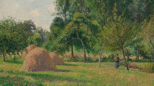Morning Haystacks at Errani by Camille Pissarro Cover