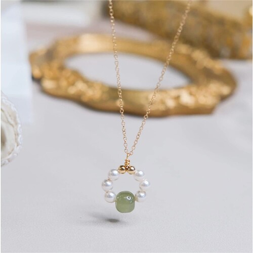 real natural green jade necklaces for women lucky vintage jade choker pendant jewelry handmade jewel