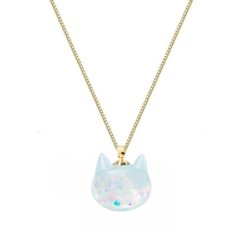 cat resin pendant necklace for women cat lover's necklace durable resin pendant gift for cat enthusi