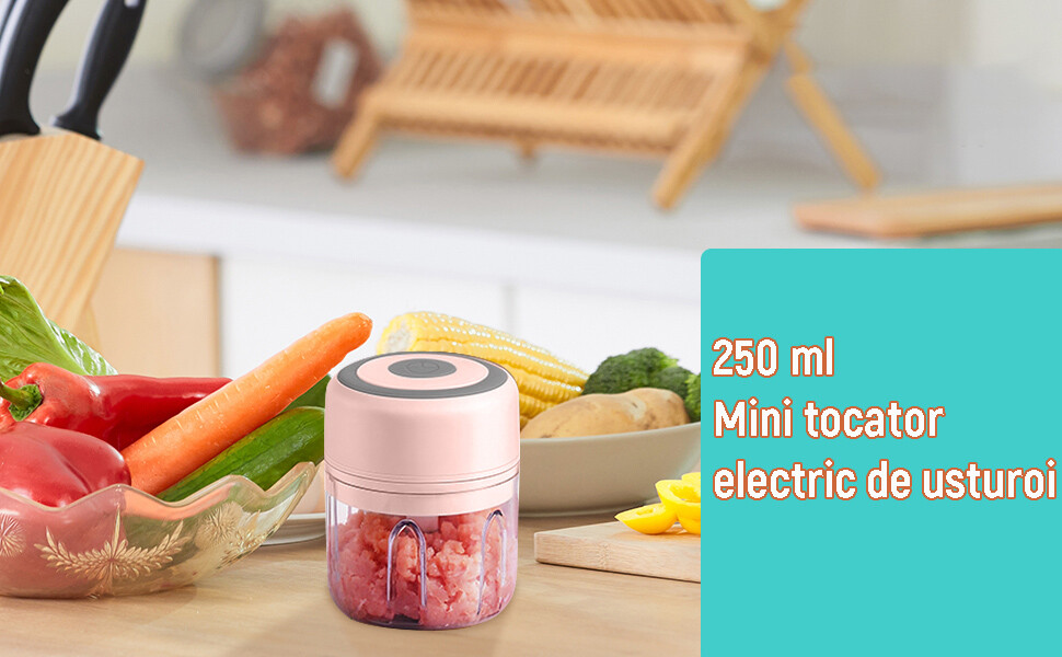 Mini tocator electric, Amtok, Pentru usturoi, legume, fructe, nuci ...