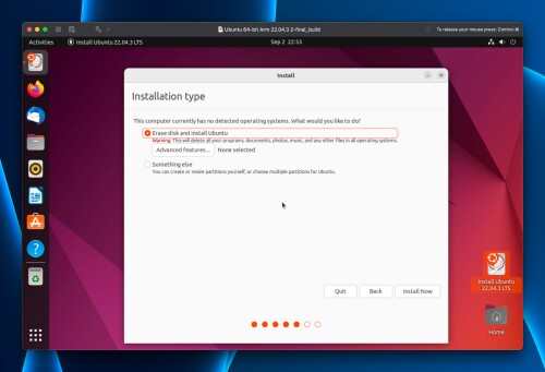 ubuntu installation erase