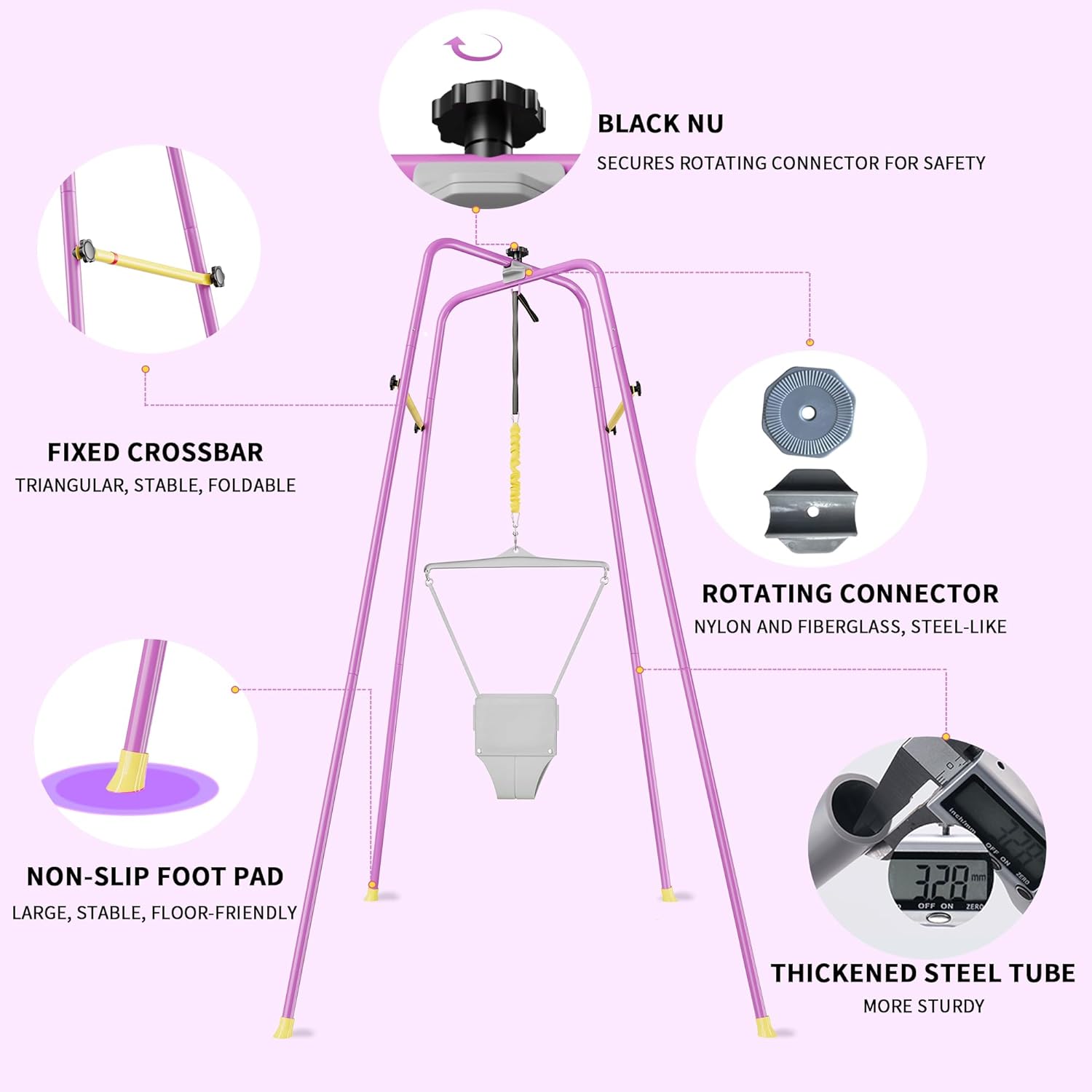 高さ調節可能ベビースイング