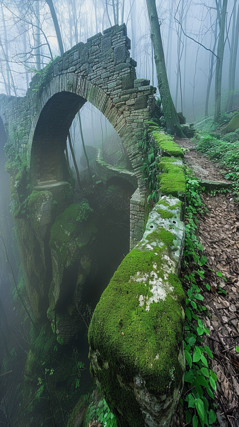 In ancient times the commodity bridge consisted of human hands, moss, feathers and fog.