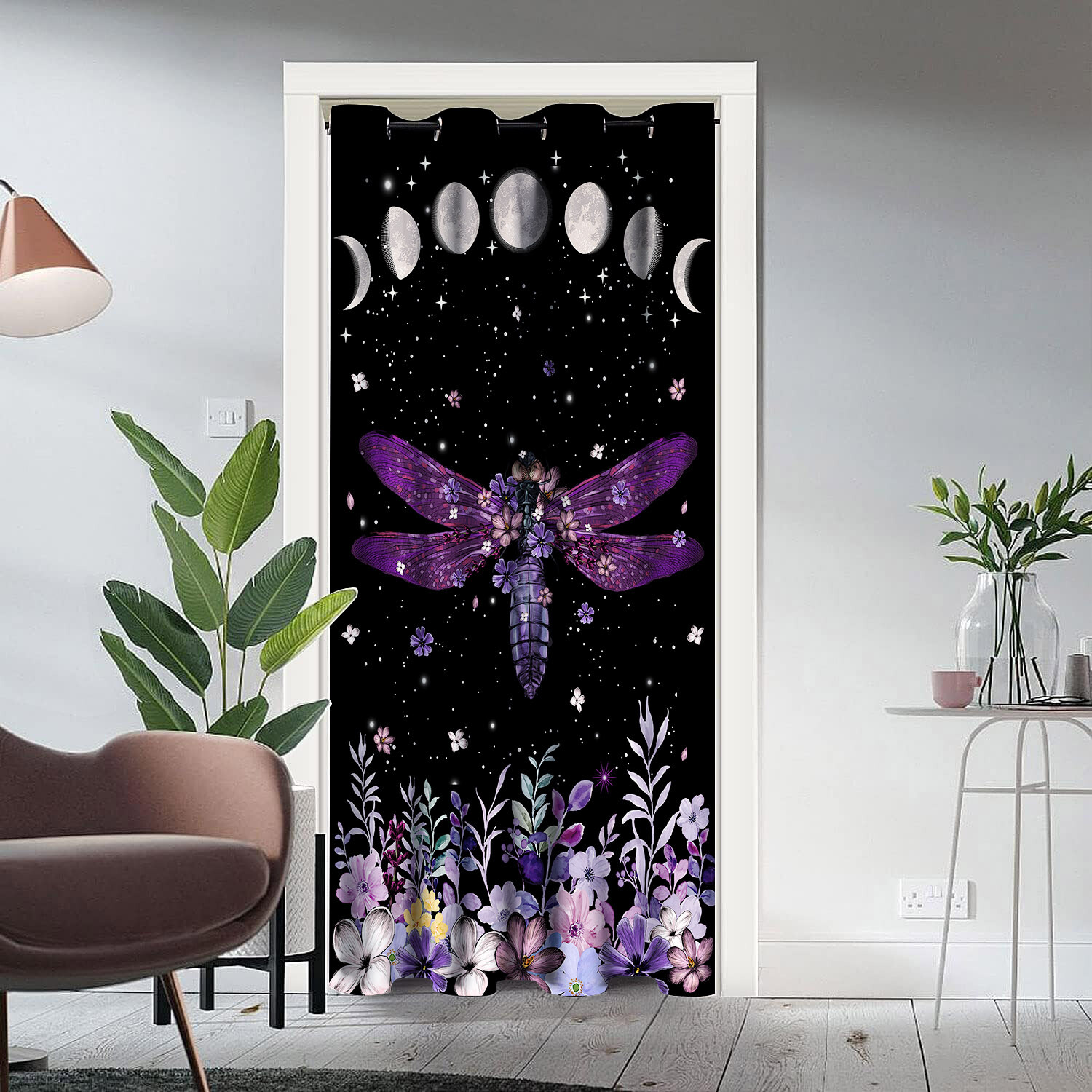 moth moon doorway curtian 1 4