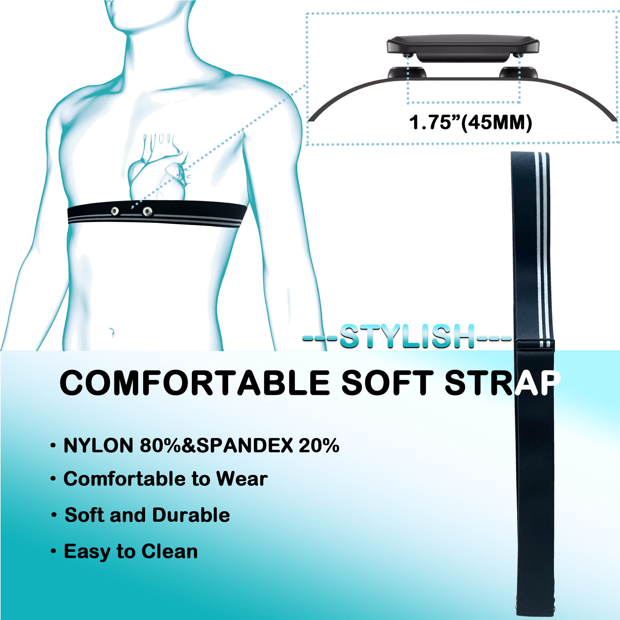 Soft adjustable HR belt