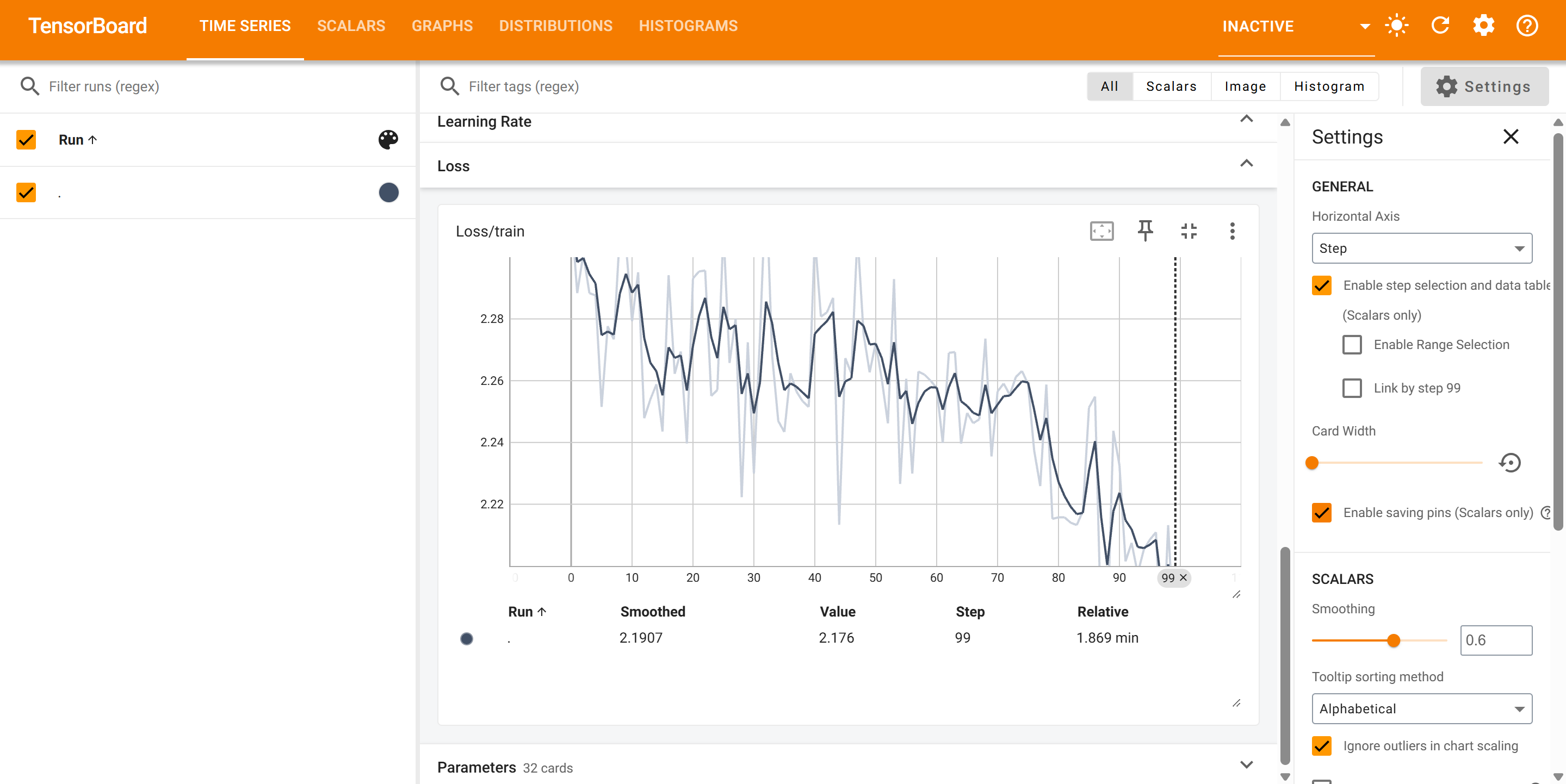 Demo for loss curve