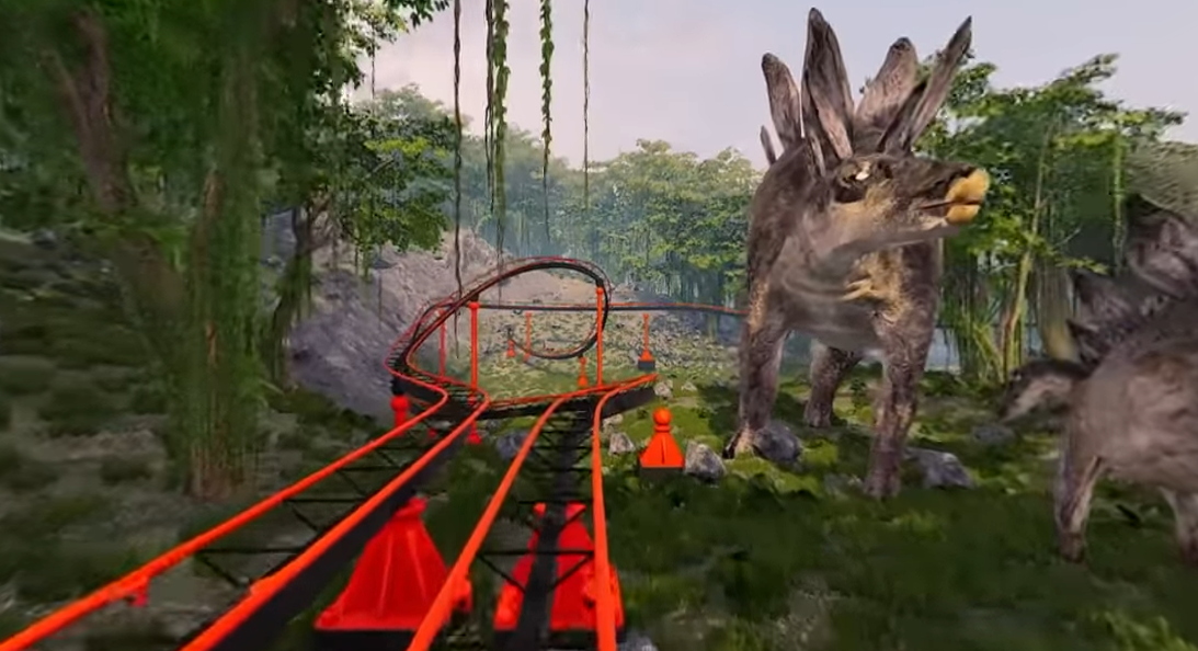 VR 360° 2D 侏罗纪过山车