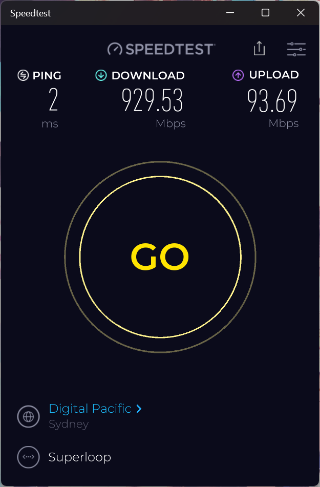 测速结果 来自 Speedtest
