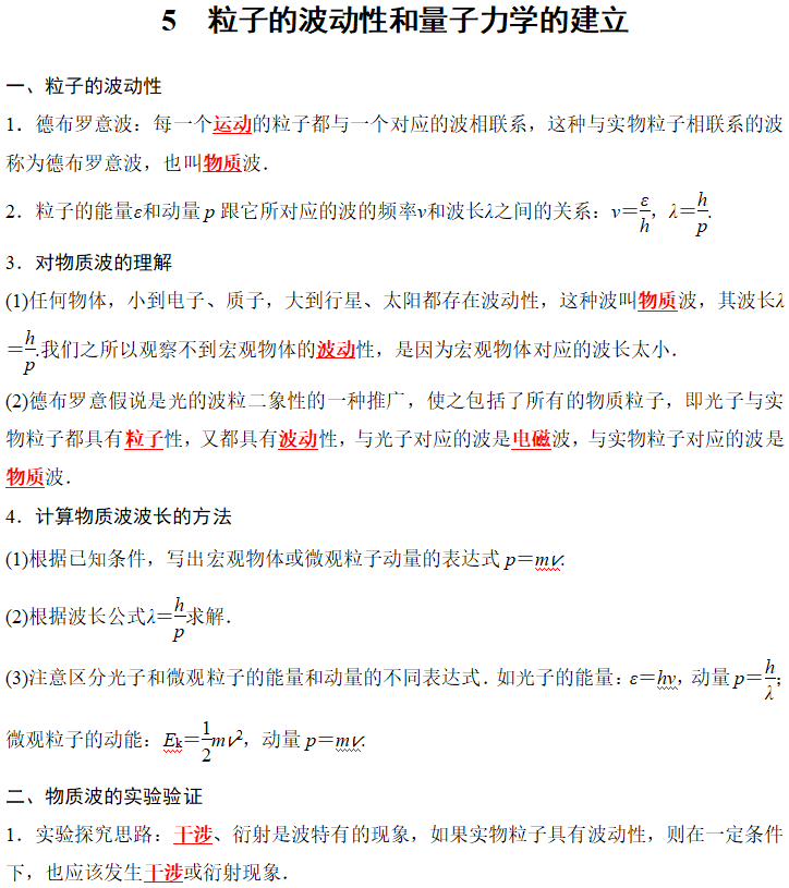 345粒子的波动性和量子力学的建立1