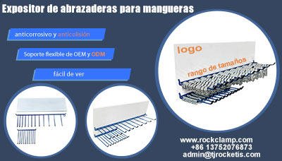 Expositor de abrazaderas para mangueras